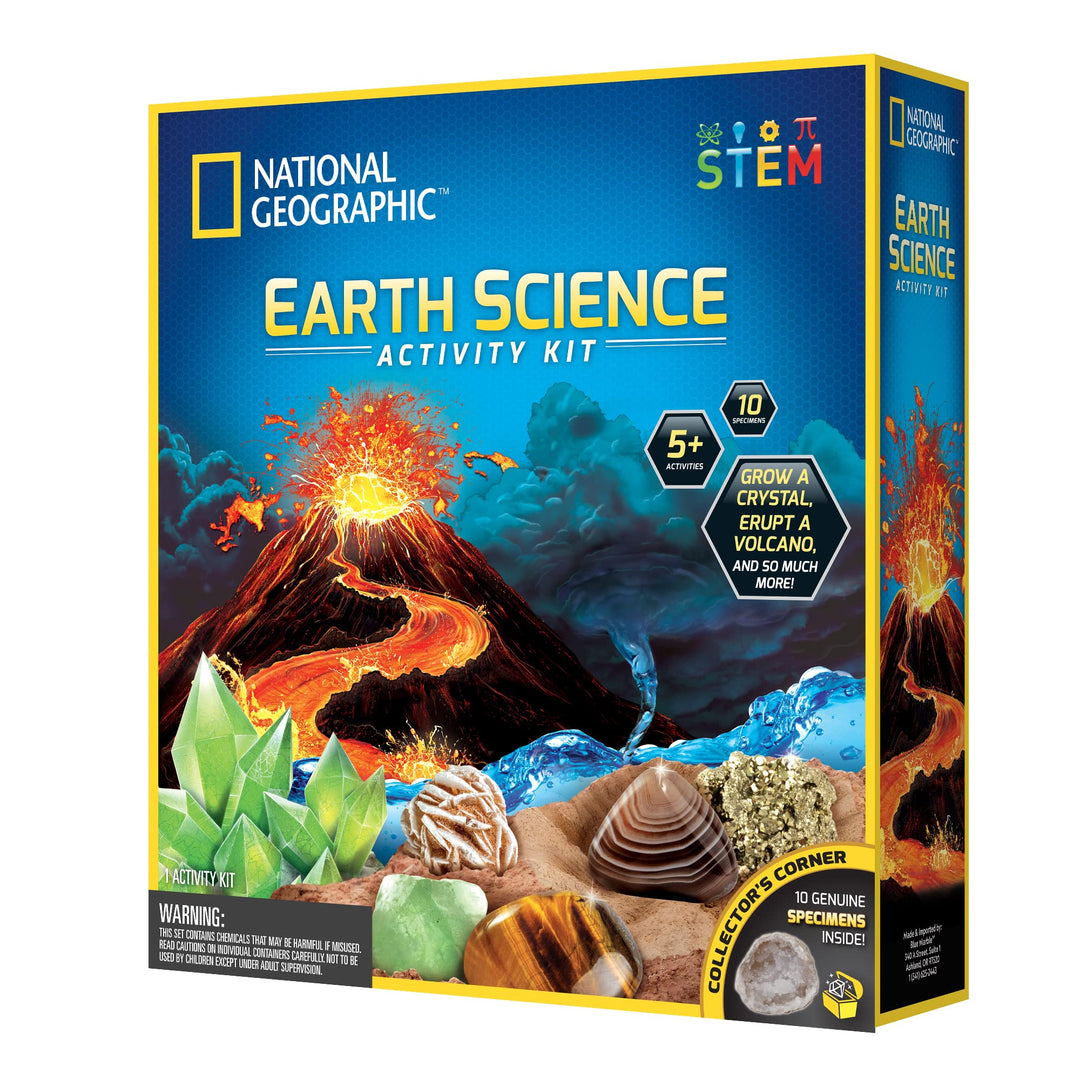 BANDAI - National Geographic - Bau und Ausbruch eines Vulkans - 1 Kristall zum Züchten - 1 Pyrit zum