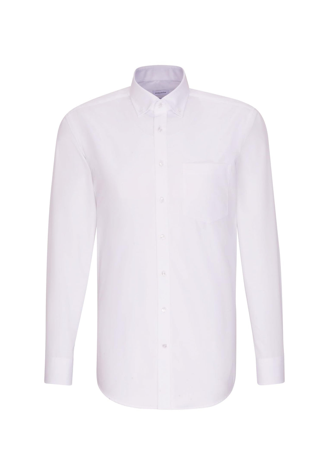 Seidensticker Herren Regular Bügelfrei Button-down Langarm Businesshemd 46 Weiss (White 000), 46 Wei
