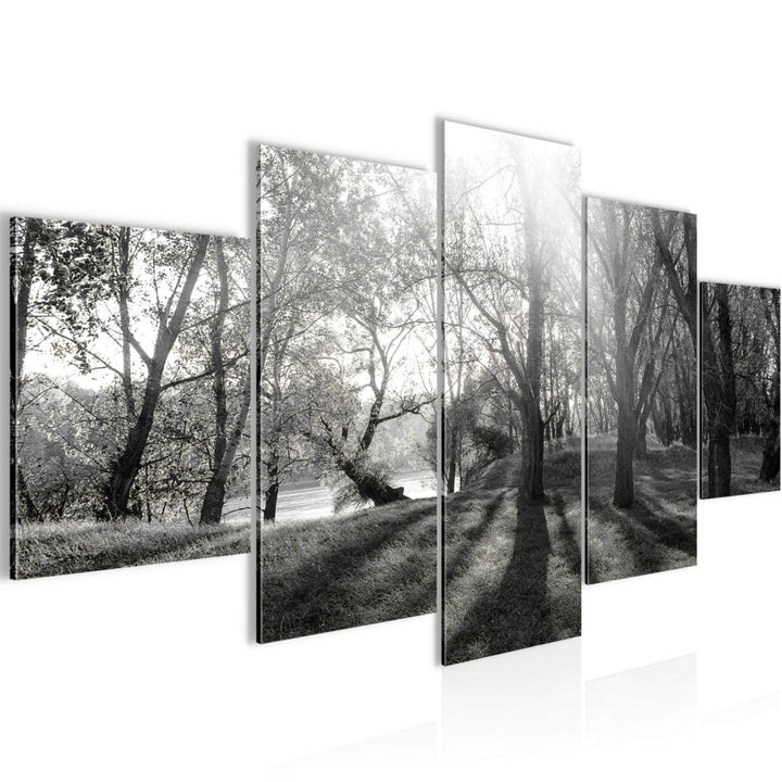 Runa Art Wandbilder Wald Landschaft 5 Teilig Bild auf Vlies Leinwand Deko Schlafzimmer Wohnzimmer So