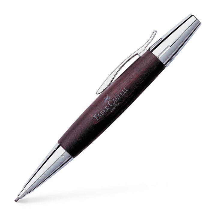 Faber-Castell 138381 - Drehbleistift e-motion Birnbaum / Metall, Mine: 1,4 mm, inklusive Geschenkver