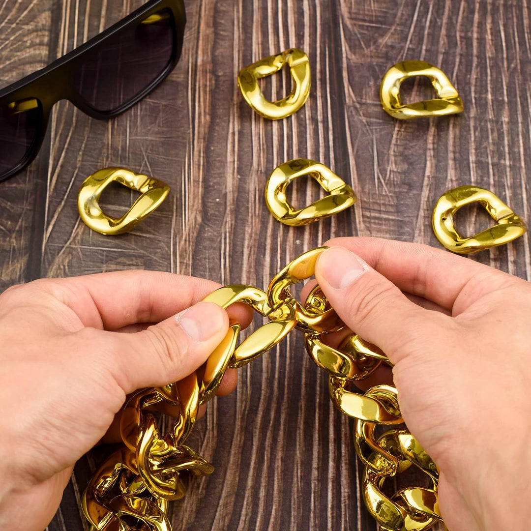 Rapper-Zubehör der 80er/90er Jahre für Rap-Konzerte, Hip Hop-Kostüm-Set, inklusive Sonnenbrille, Hip