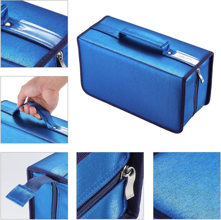 alavisxf xx CD Tasche, 160 CD/DVD Tasche Nylon CD Taschen Aufbewahrung Schutzhülle DVD Lagerung CD T