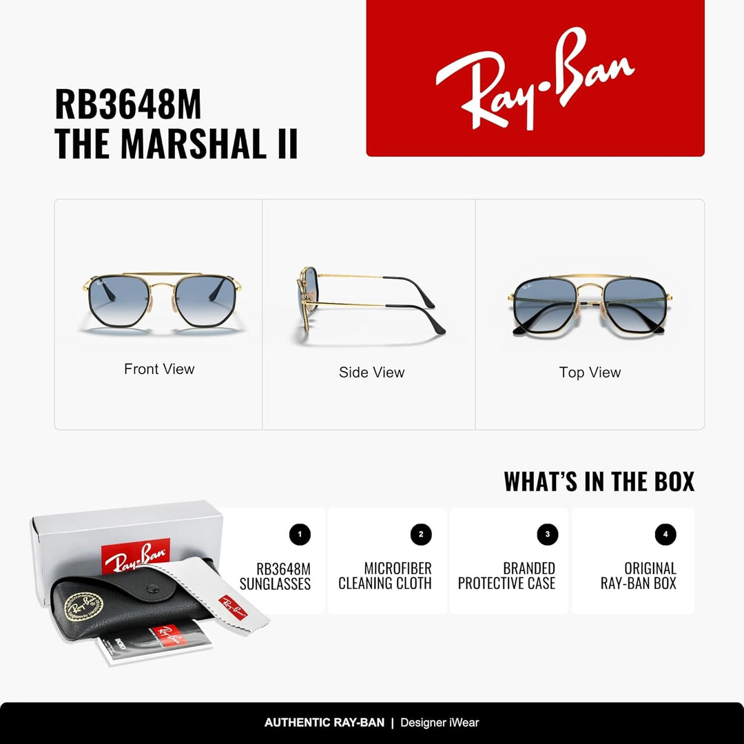 Ray-Ban Unisex Rb3648m Sonnenbrille, Gold, One Size