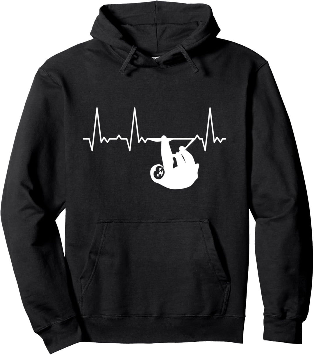 Herzschlag Faultier Pullover Hoodie