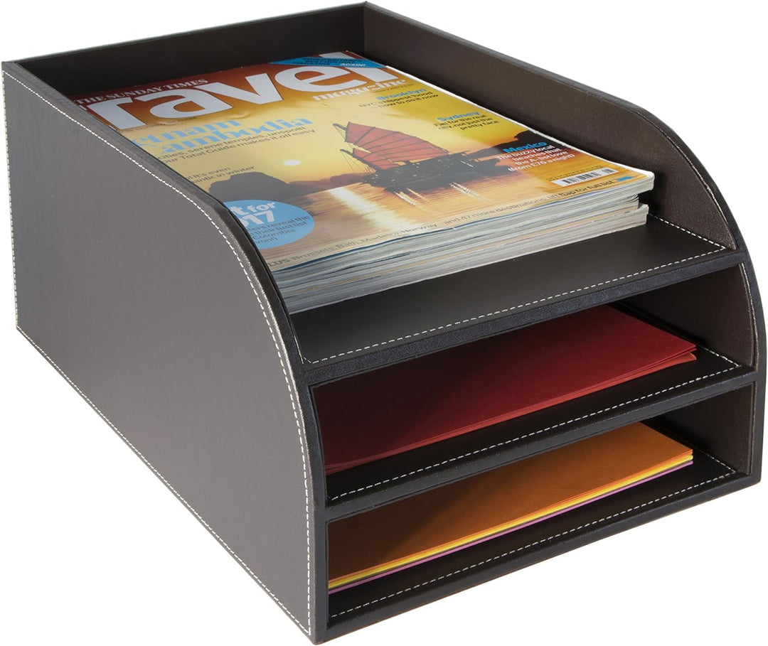 Osco BPU3TT Luxus Faux Leder, Büromaterial-Bürobedarf, braun Braun Single, Braun Single