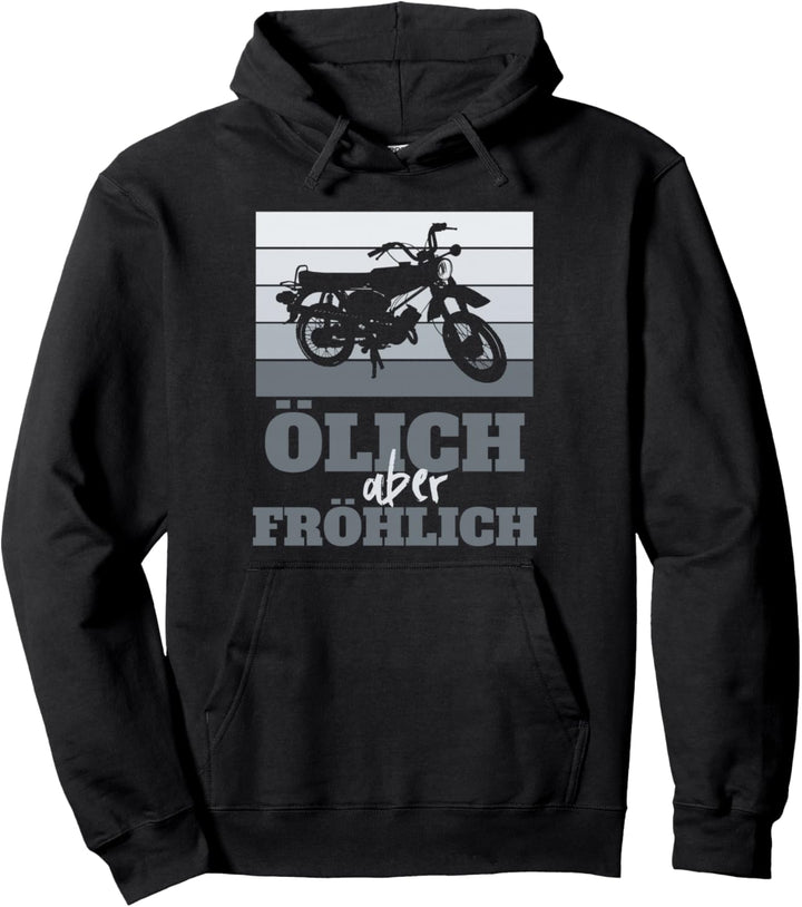 Ölich aber Fröhlich Simson DDR Moped Zweitakt Vintage Pullover Hoodie