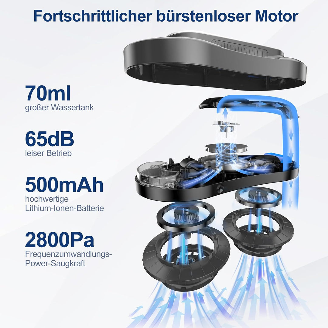 Fensterputzroboter mit KI-Navigation, Sprühfunktion und App-Steuerung | Elektrischer Fensterreiniger
