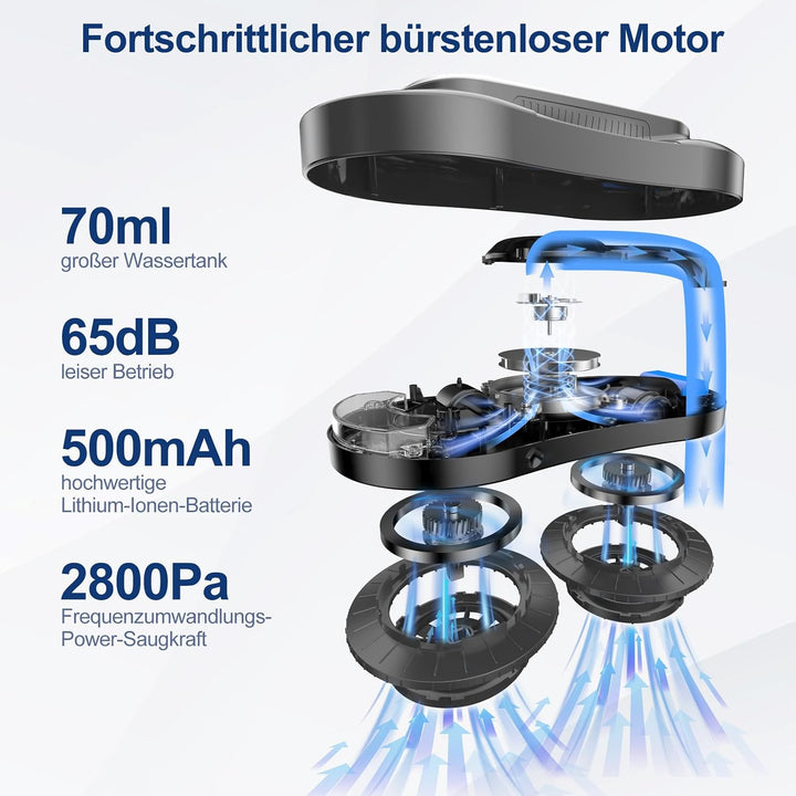 Fensterputzroboter mit KI-Navigation, Sprühfunktion und App-Steuerung | Elektrischer Fensterreiniger