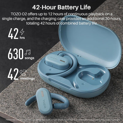 TOZO O2 Open Ear Kopfhörer 5.3 Bluetooth Kopfhörer mit DSP Noise Cancelling, 42 Std Kabellose Kopfhö