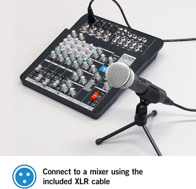 Samson Q2U Aufnahme- und Podcasting-Paket - Dynamisches USB / XLR-Mikrofon mit Zubehör, grau Single,