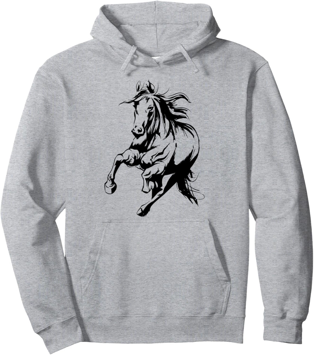 Süsses Pferde Mädchen Design Reiterin Reitsport Grafik Pullover Hoodie