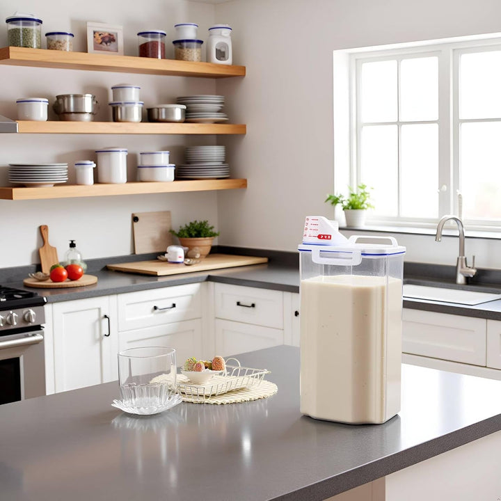 HERCHR Reisbehälter 2 Kg, Kleiner Luftdichter Behälter Für Trockene Lebensmittel, Müslibehälter-Set