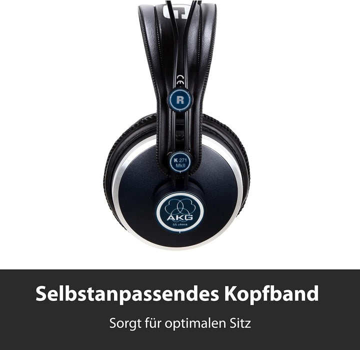 AKG K271 Geschlossener Over-Ear-Kopfhörer, Schwarz K271 - geschlossener Single, K271 - geschlossener
