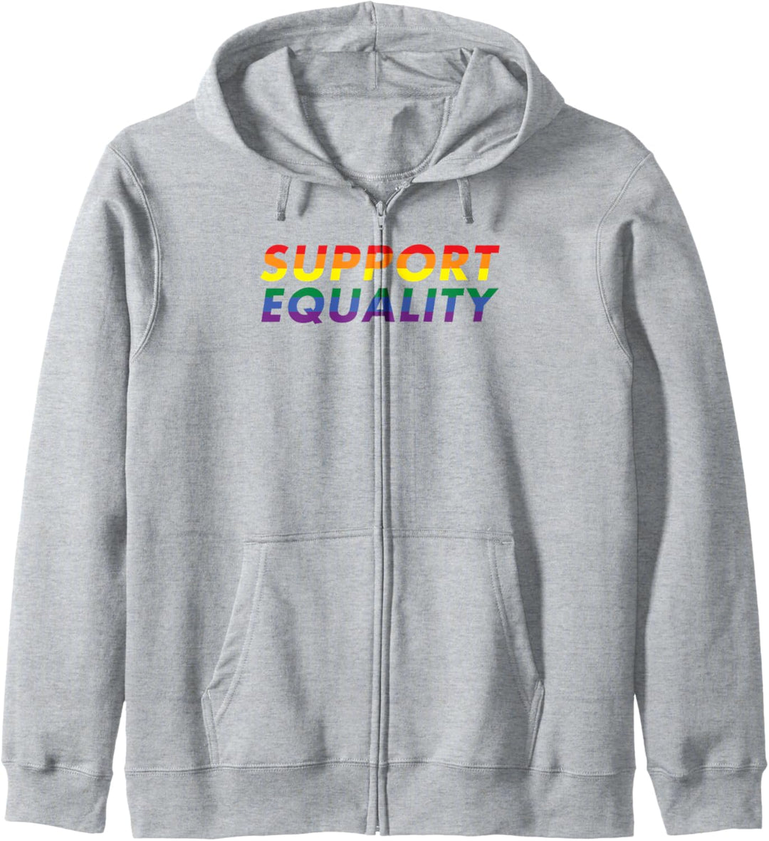 Support Equality Rainbow Italics Pride LGBTQ Kapuzenjacke