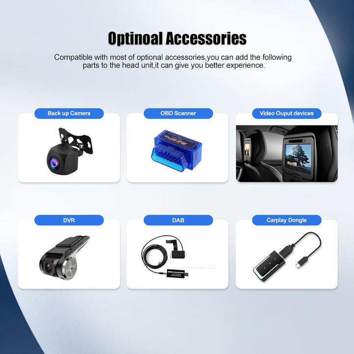 CAMECHO 4+64G Android 13 Autoradio für Ford Focus mk2 Mondeo Cmax Galaxy Smax Kuga mit Carplay/Andro