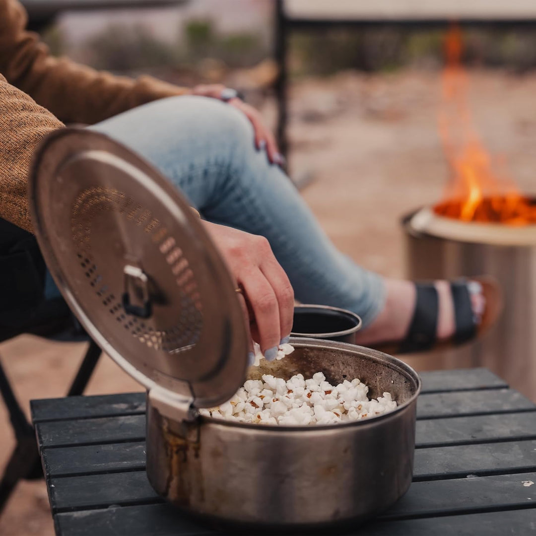 Solo Stove Lagerfeuer Popcorn Maker Edelstahl Popcorn Popper Feuerschale Zubehör 3 Quart Kapazität H