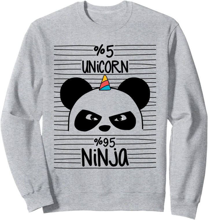 Cool Unicorn Ninja Panda Novelty Graphic Tees & Cool Designs Sweatshirt