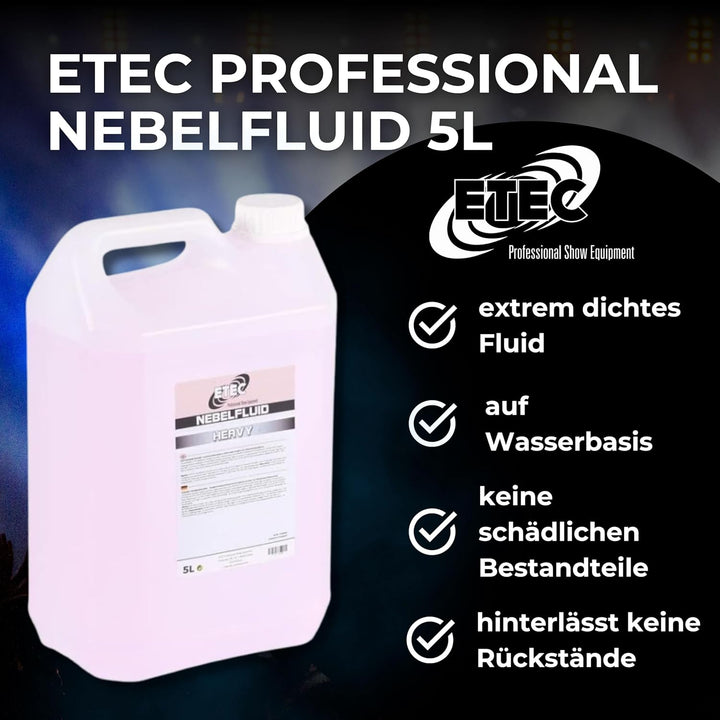 ETEC Professional Nebelfluid 20 Liter Heavy 4x Heavy 5 Liter, 4x Heavy 5 Liter