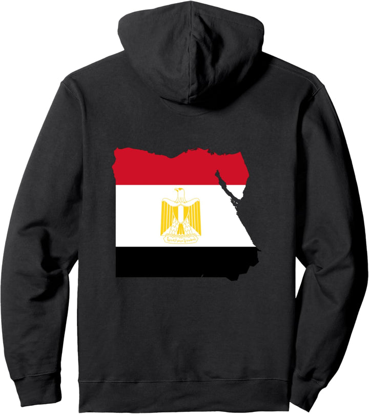 Umriss des Landes Ägypten auf der Flagge Pullover Hoodie