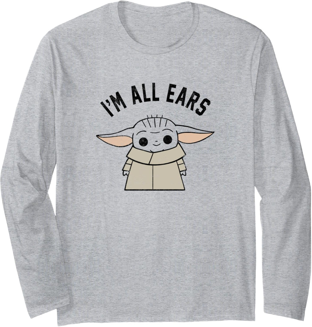 Star Wars The Mandalorian The Child I'm All Ears Outline Langarmshirt