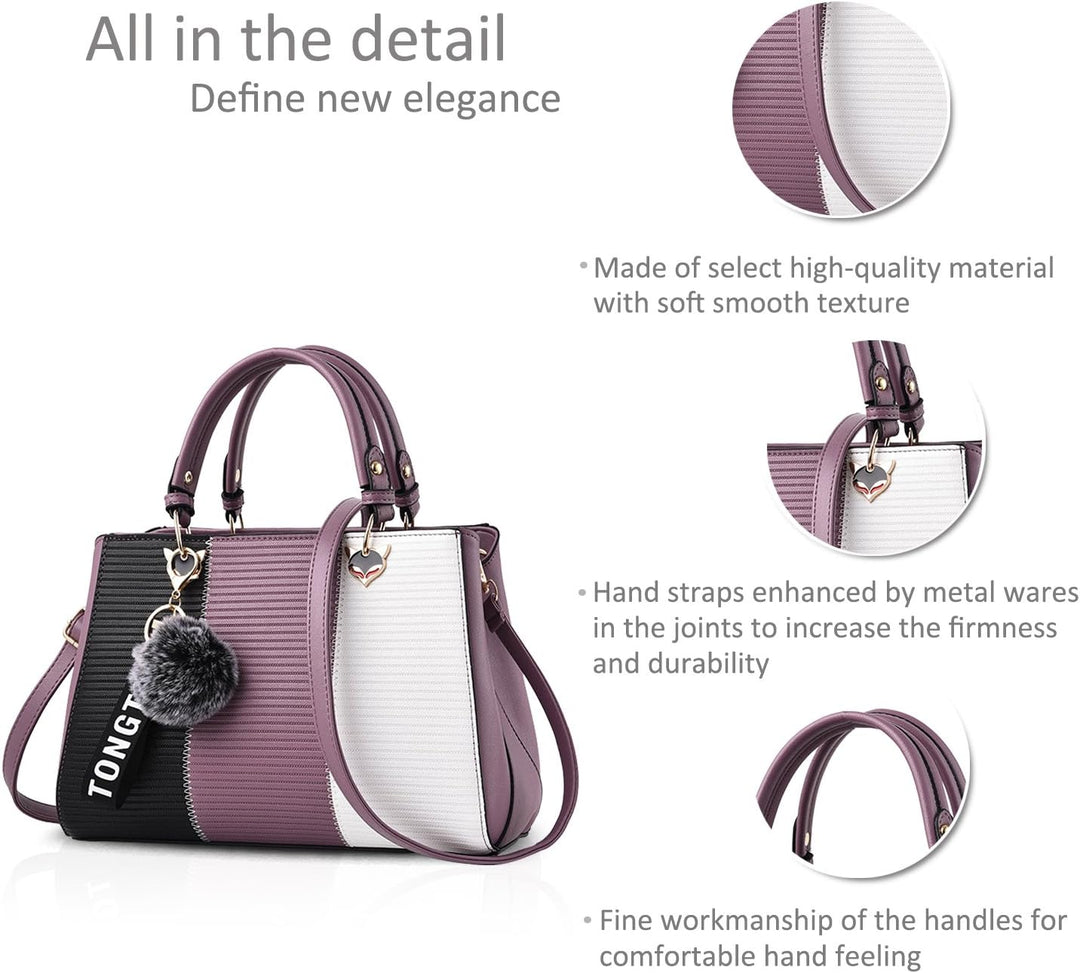 NICOLE & DORIS Damen Handtasche Umhängetasche Henkeltasche Kuriertasche Elegant Damen Handtaschen mi