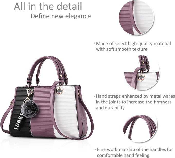 NICOLE & DORIS Damen Handtasche Umhängetasche Henkeltasche Kuriertasche Elegant Damen Handtaschen mi