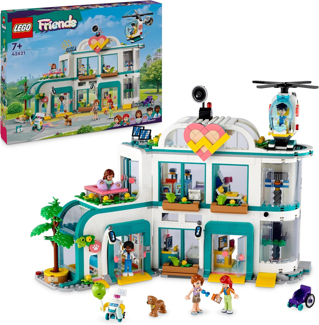 Lego Friends Heartlake City Krankenhaus, Set mit Spielzeug-Hubschrauber und Figuren inkl. Autumn und