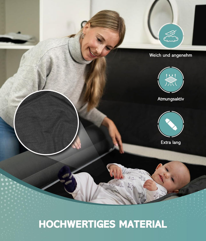 RAWVEL® Rausfallschutz aufblasbar Light - [NEU 2024] - passend für alle Betten Zuhause & auf Reisen