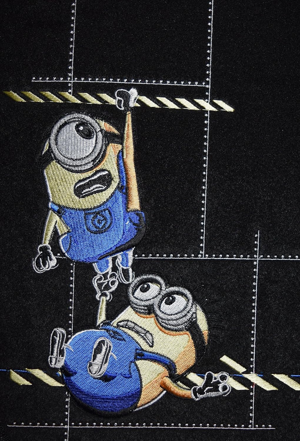 Minions Auto Fussmatten Set bestickt 4-teilig, Auto Teppich universal, Automatte rutschfest, Stoffma