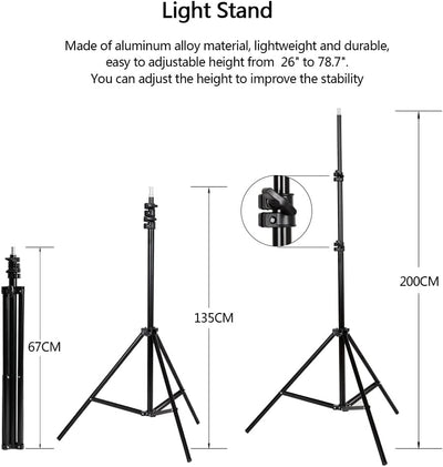 Softbox Set Fotostudio, Andoer Softbox Beleuchtungsset, 2 x 50 x 70cm Softbox mit 2 x 4in1 Lampenfas