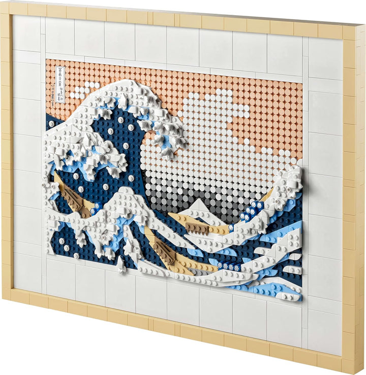 LEGO 31208 Art Hokusai – Grosse Welle, 3D Japanische Wanddeko, Bastelset, gerahmte Ozean-Leinwand, H