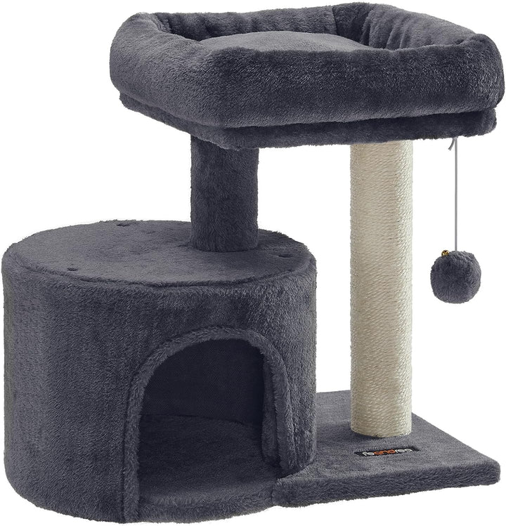 Feandrea Kratzbaum klein, Katzenbaum mit Sisalstamm, Katzenkratzbaum mit gepolsterter Plattforme, fü