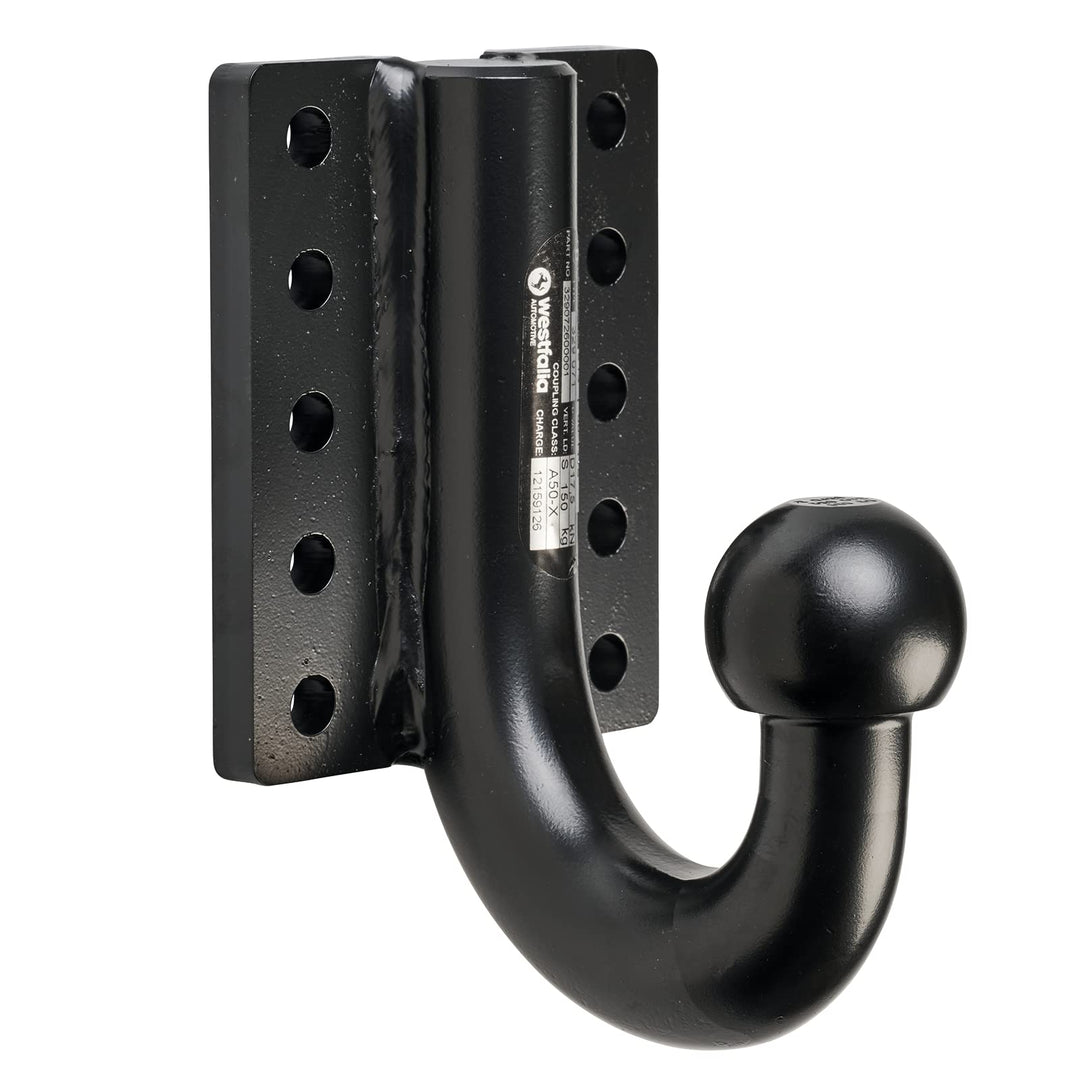Westfalia Anschraubplatte (10-Loch) mit Kugelhals - höhenverstellbar / Kugelabstand horizontal 112mm