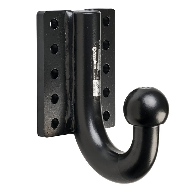 Westfalia Anschraubplatte (10-Loch) mit Kugelhals - höhenverstellbar / Kugelabstand horizontal 112mm