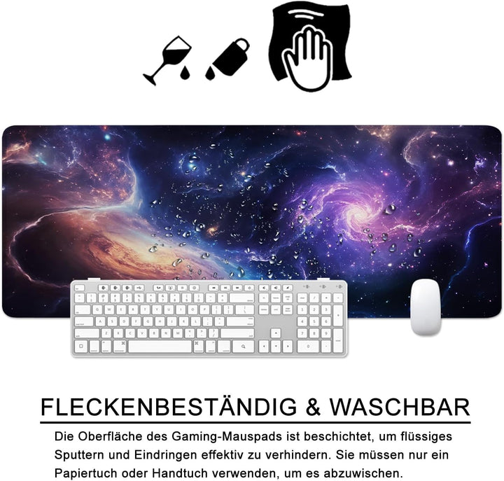 Mauspad Galaxie XL Gross Gaming Mauspad Lila Desk Pad Purple Mousepad Desk Mat Bürozubehör Schreibti