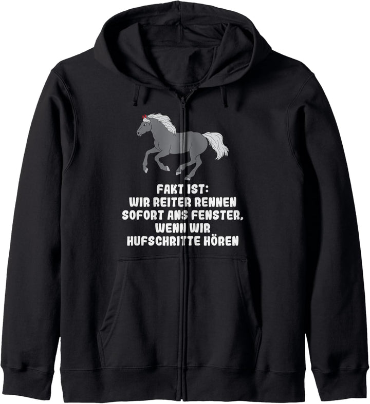 Fakt ist Hufschritte Reiten Reiterin Pferd Pony Pferdehof Kapuzenjacke