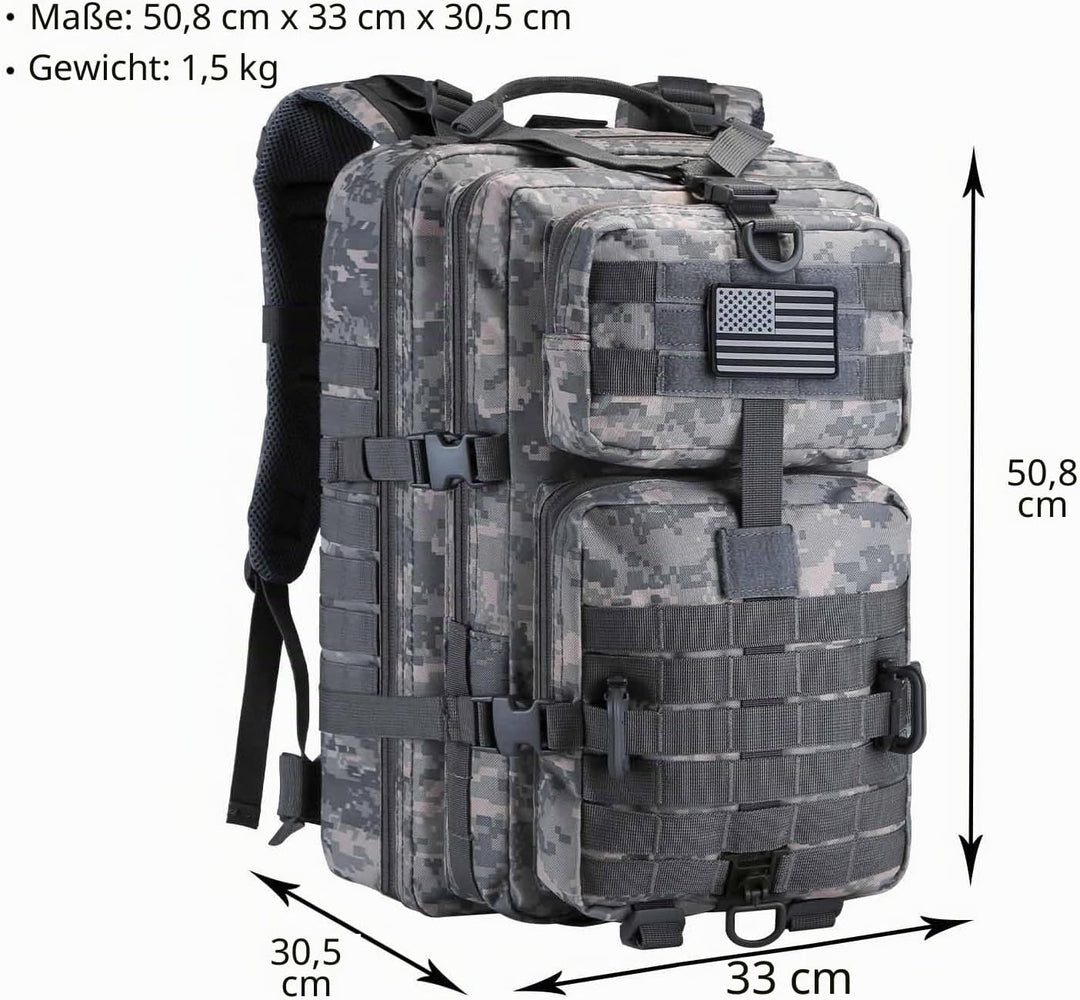 Hannibal Tactical Militär Taktischer Rucksack US Cooper Rucksack Armee Assault Pack 3 Tage Bug Out G