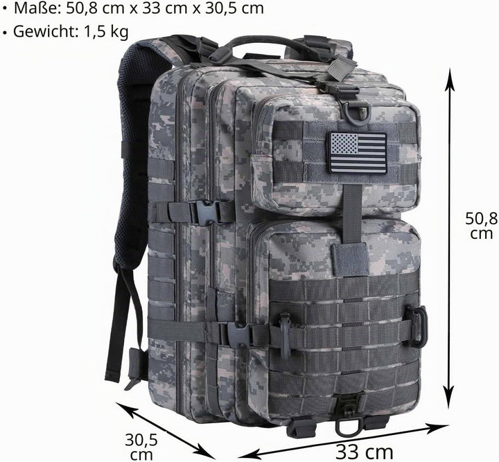 Hannibal Tactical Militär Taktischer Rucksack US Cooper Rucksack Armee Assault Pack 3 Tage Bug Out G