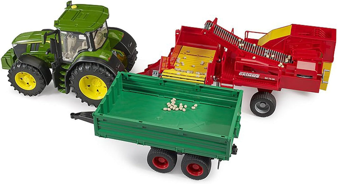 bruder 02130 - Grimme SE 75-30 Kartoffelvollernter mit 80 Kartoffelimitaten - 1:16 Erntemaschine Anh