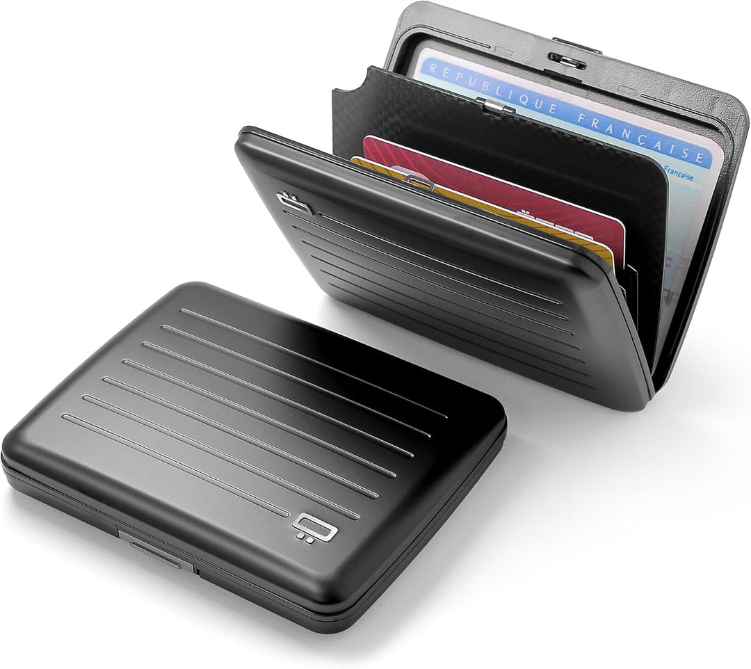 OGON Aluminium Geldbörse Smart Case V2 Large - Fach für Münzen und Banknoten - RFID Schutz Kartenhal