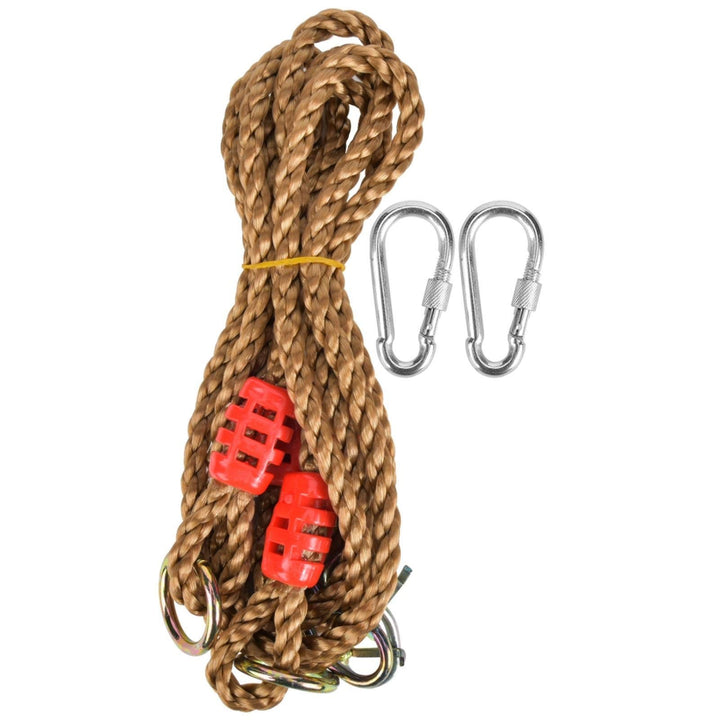 2 Stück Schaukel Verlängerungsseile, 6 Stränge 3 Knoten Seil PE + Metall Langlebig Multifunktions Tr