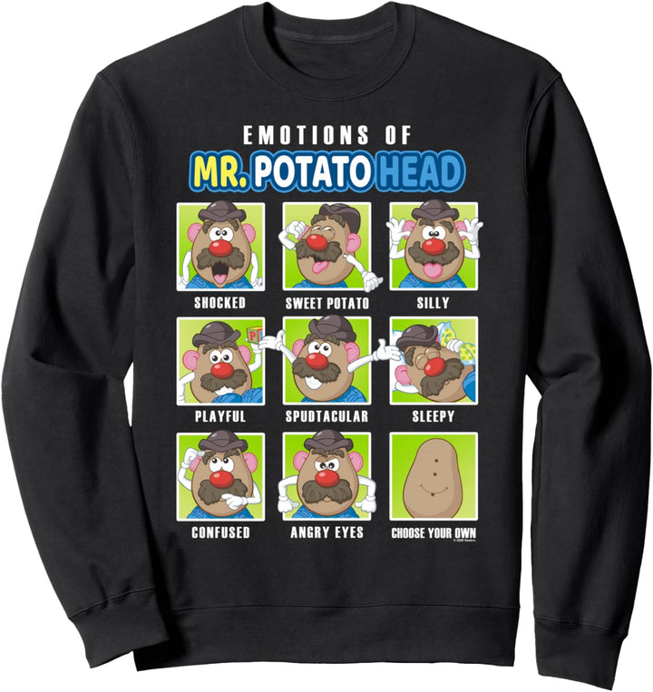 Mr. Potato Head Emotions Color Retro Box Up Faces Sweatshirt