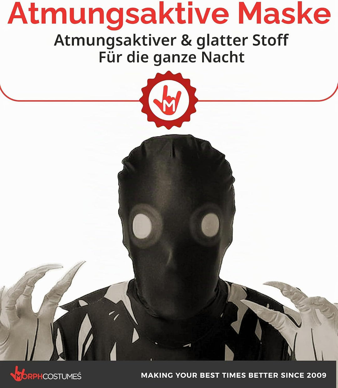 Morphsuits Zalgo Kostüm Erwachsene, Monster Verkleidung, Halloween und Karneval - L (163cm-175cm) L