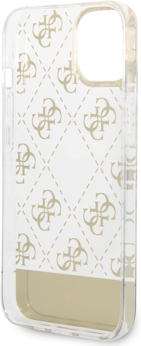 Guess GUHCP14MHG4MHG hülle für iPhone 14 Plus 6,7" Gold/Gold hardcase 4G Pattern Script