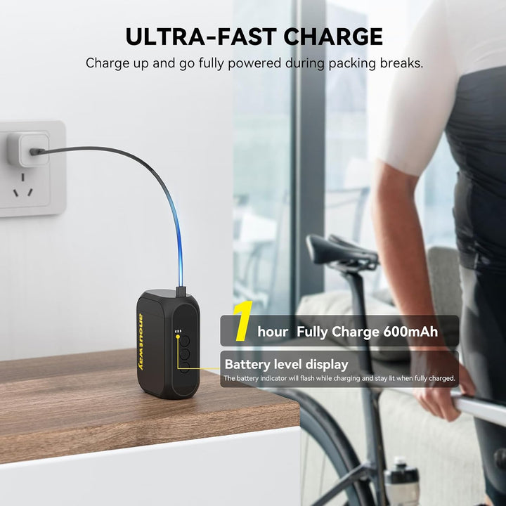 Tiny Pump Mini Fahrradpumpe, Elektrische mit Digitalem Manometer | Elektrische Luftpumpe Klein Fahrr