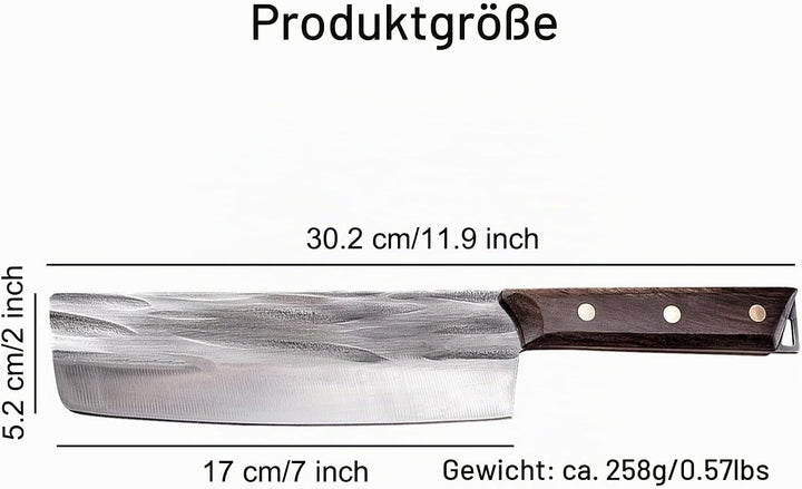 Fubinaty Japanisches Nakiri Kochmesser Handgefertigt Geschmiedete Küchenmesser Hoher Kohlenstoffstah