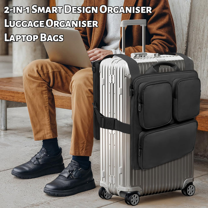 Tragbare Gepäckerweiterungstasche, Verstellbar, Grosses Fassungsvermögen, Reisetasche-Erweiterung, v