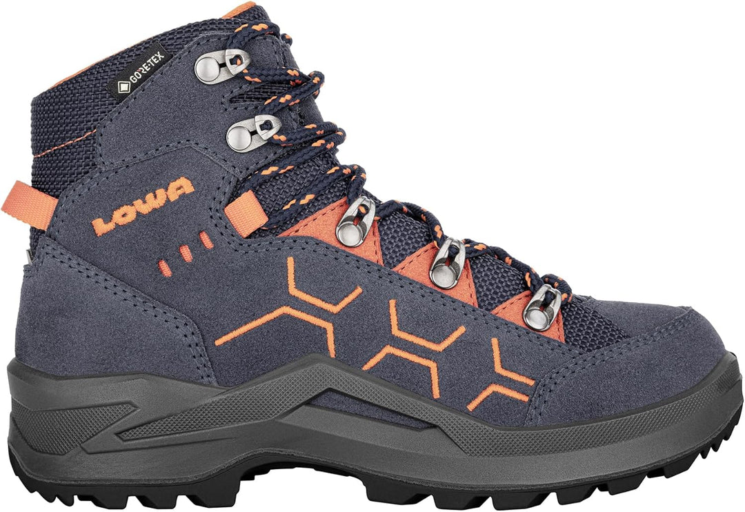 LOWA Kody EVO GTX MID Junior 27-35 27 EU Stahlblau Orange, 27 EU Stahlblau Orange