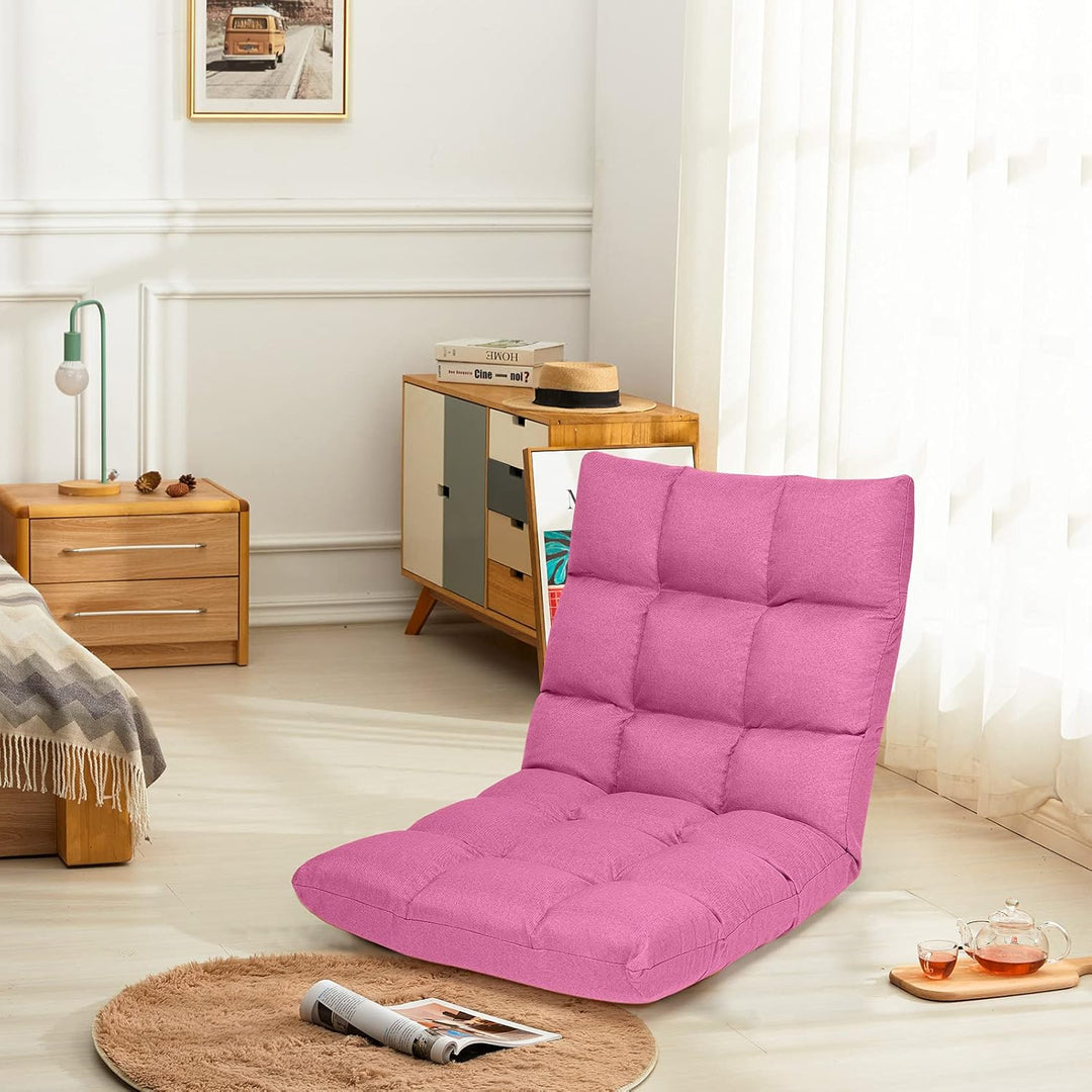 RELAX4LIFE Bodenstuhl Faltbar, Lazy Sofa, Meditationsstuhl, Bodensessel mit Verstellbarer Lehne, für