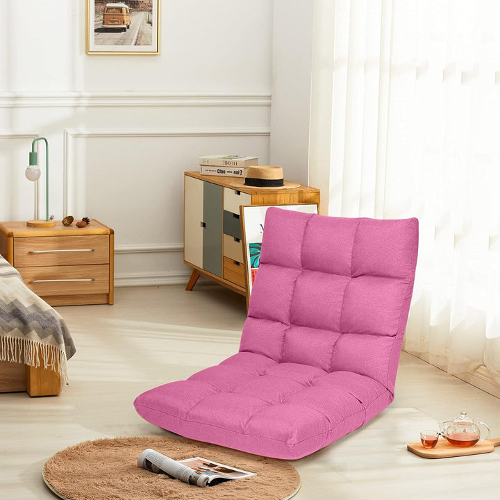 RELAX4LIFE Bodenstuhl Faltbar, Lazy Sofa, Meditationsstuhl, Bodensessel mit Verstellbarer Lehne, für